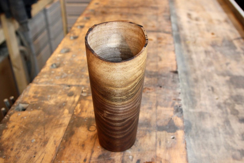 Natural Edge Black Walnut Wood Vessel Decorative