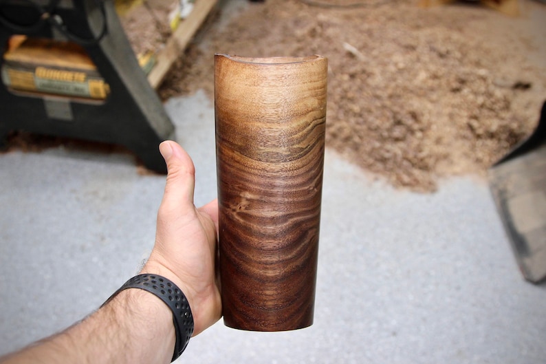 Natural Edge Black Walnut Wood Vessel Decorative