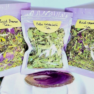 Organic Lucid Dream Sampler Pack: 24 Grams- Blue Lotus, Mugwort, Calea Zacatechichi Tea