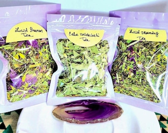 Lucid Dream Tea Sampler: 24 Grams~ Organic~Egyptian Blue lotus ~ Mugwort~ Calea Z~Astral Travel~