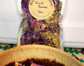 Lucid Shaman Tea~Organic~Lucid Dream~Egyptian Blue Lotus~Mugwort~ Calea Z~ Sleep~Relax~Astral Travel~