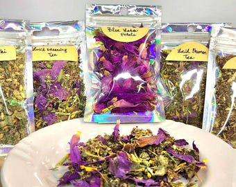 Organic Lucid Dream Tea Sampler~Organic~ Egyptian Blue Lotus~Mugwort~Calea Z~Astral Travel~