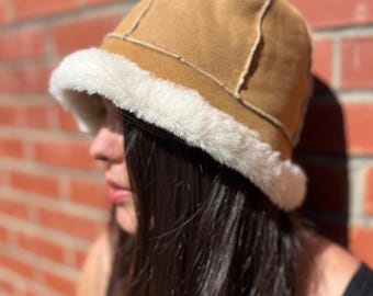 Sheepskin Cozy Winter Accessory hat, Stylish & Warm hat, Soft and Trendy hat, Perfect for Cold Weather hat, Fashionable and Functional hat