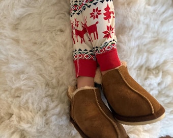 Pantuflas de piel de oveja para niños, pantuflas infantiles, pantuflas para bebés, pantuflas de piel, piel de oveja natural, regalos para niños