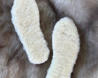 Medical Grade Sheepskin Insoles, Natural Fur Shoe Inserts, Foot Pain Support