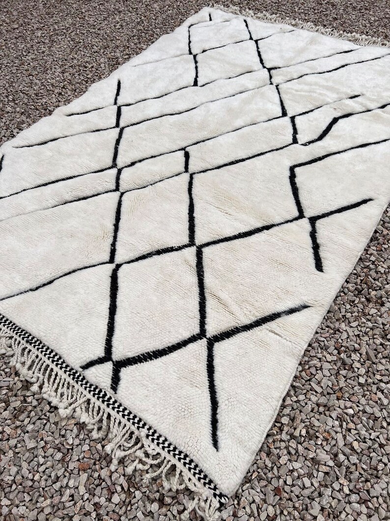 Handwoven Wool Rug Matted Wool Rug Handloom Wool Rug Scandinavian Rug