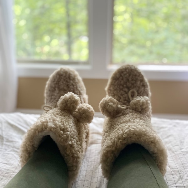 Extra Warm Sheepskin Slippers for Women | Handmade, Warm and Comfortable Sheepskin Booties | Shearling Boots | Shearling Slippers