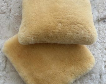 Medical Grade Sheepskin Travel Pillow, Moisture-Wicking, Pain Relief, Camping Essential