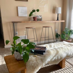 Genuine Sheepskin Rug in Ivory | Natural Lambskin Throw for Sofa, Bed, or Floor | Soft Wool Accent for Cozy Home Decor