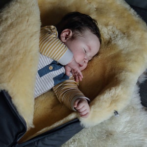 Saco de dormir de piel de oveja, saco de dormir para niños pequeños, colchoneta para recién nacidos, portabebés de piel de oveja, piel de oveja natural, colchoneta de piel para dormir, camping