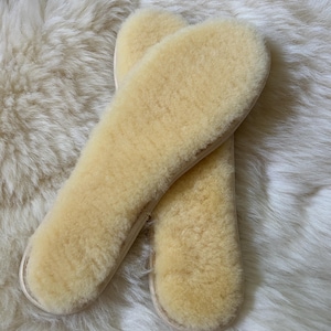 Sheepskin Insoles, Padded Insoles for Shoes, Natural Fur Shoe Inserts, Foot Pain Support, Arthritis Foot Relief, Medical Grade Sheepskin
