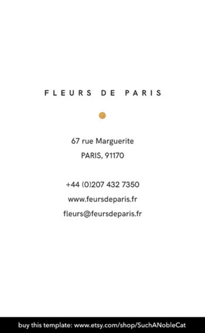 Floral Business Card Template / Elegant & Stylish Business Etsy