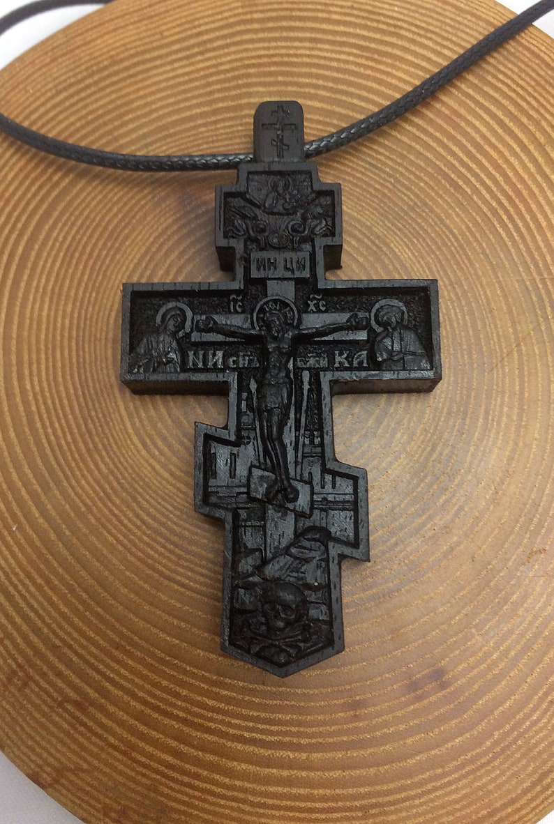 Orthodoxe Palisander Kreuz schwarz hölzernes Kreuz Christus | Etsy