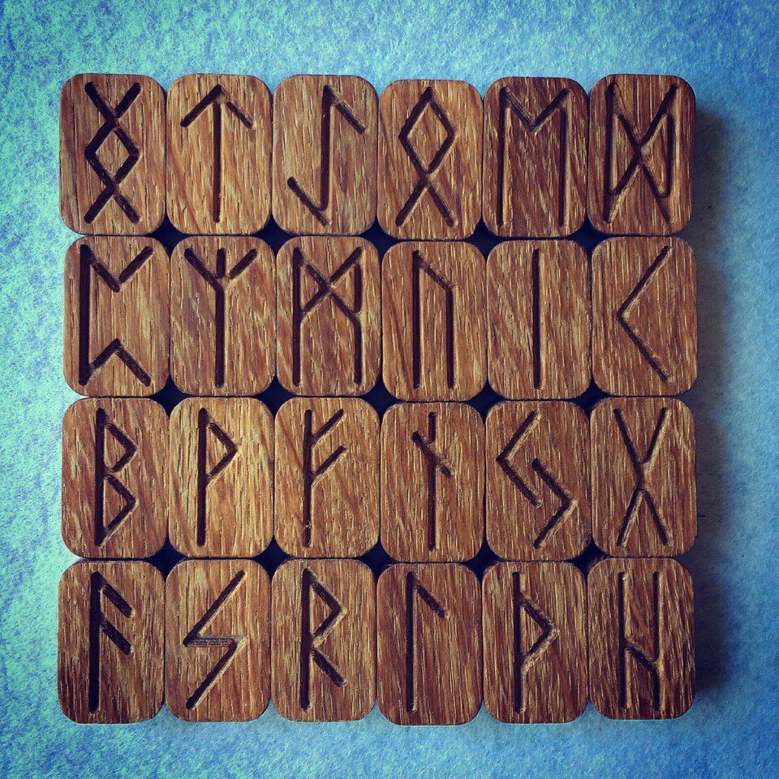 Nordic Oak Runes Etsy
