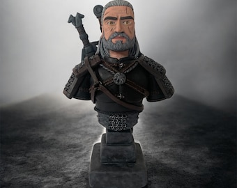 Handcrafted Bust Inspired by Geralt de Rivia