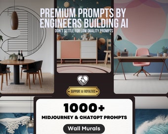 Midjourney & ChatGPT Wall Murals Prompt Pack + Notion Template