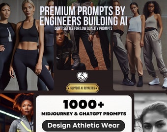 Midjourney & ChatGPT Athletic Wear Prompt Pack + Notion Template