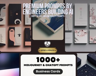 Midjourney & ChatGPT Design Business Cards Prompt Pack + Notion Template