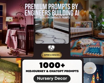 Midjourney & ChatGPT Nursery Decor Prompt Pack + Notion Template