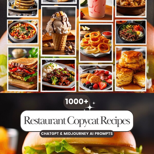 Midjourney & ChatGPT Restaurant CopyCat Recipes Prompt Pack + Notion Template