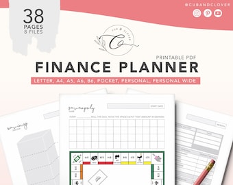 Finance Planner Printable | Budget, Debt, Savings Trackers (PDF)