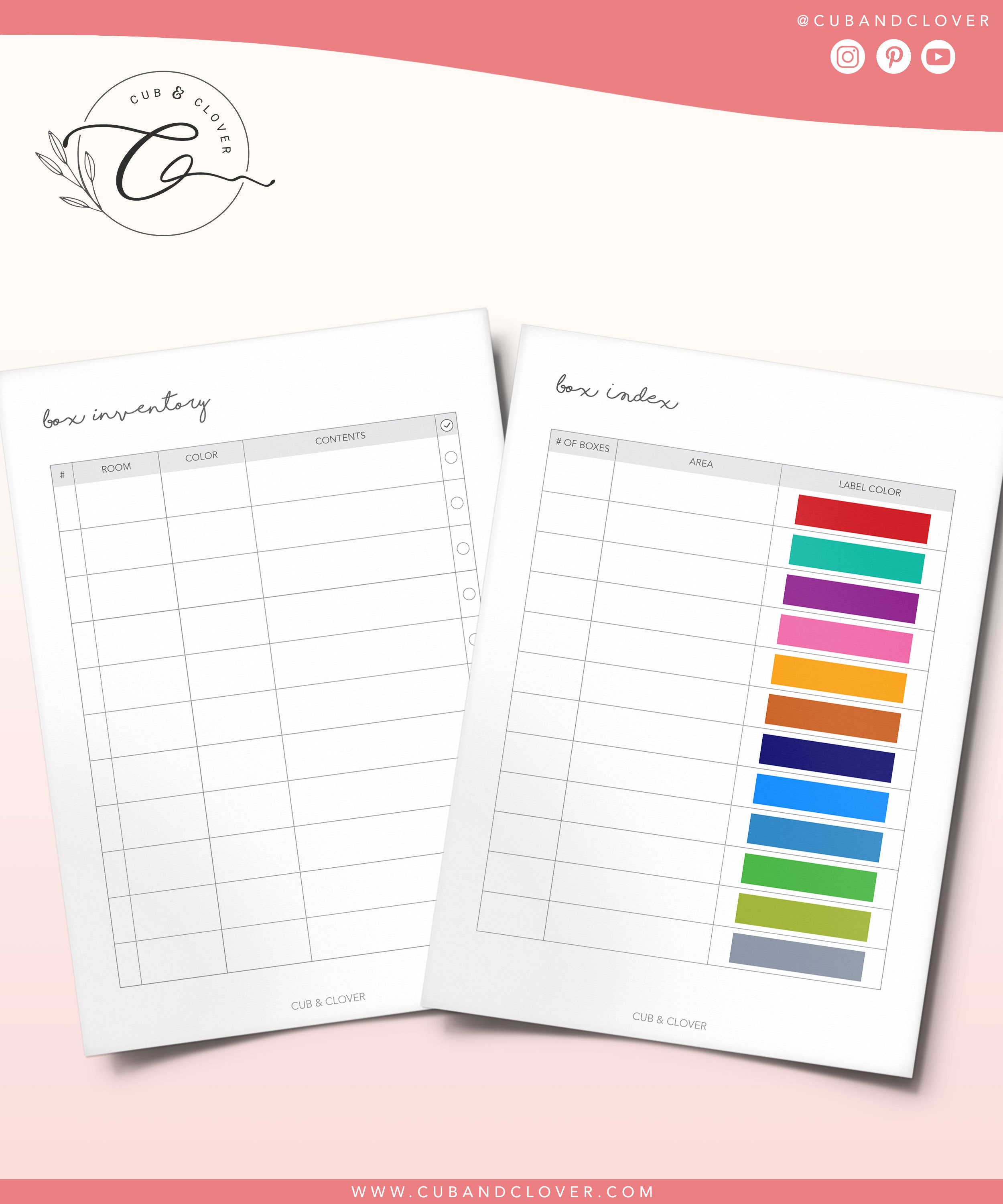 MOVING BOX LABELS | Printable | Household Planner, Cleaning Planner ...