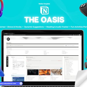 Notion Template | The Oasis | Notion Planner, Notion Dashboard, Self Care Planner & Journal, Social Planner, ADHD Planner, Habit Tracker