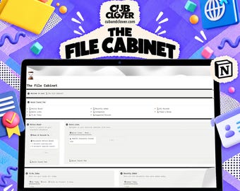 Modèle Notion d'organisateur de documents | Tableau de bord des dossiers et archives domestiques