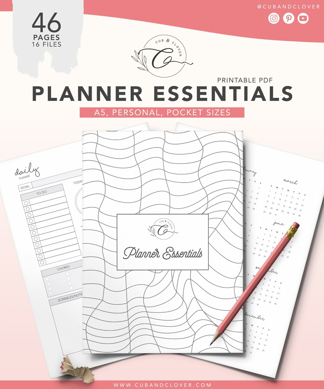 Planner Essentials Bundle | Daily, Weekly, Monthly (printable PDF) - Etsy