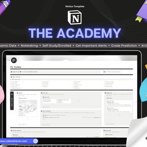 Notion Template | The Academy | Notion Planner, Notion Dashboard,  Academic Planner, Study Planner, Homeschool Planner, ADHD Planner