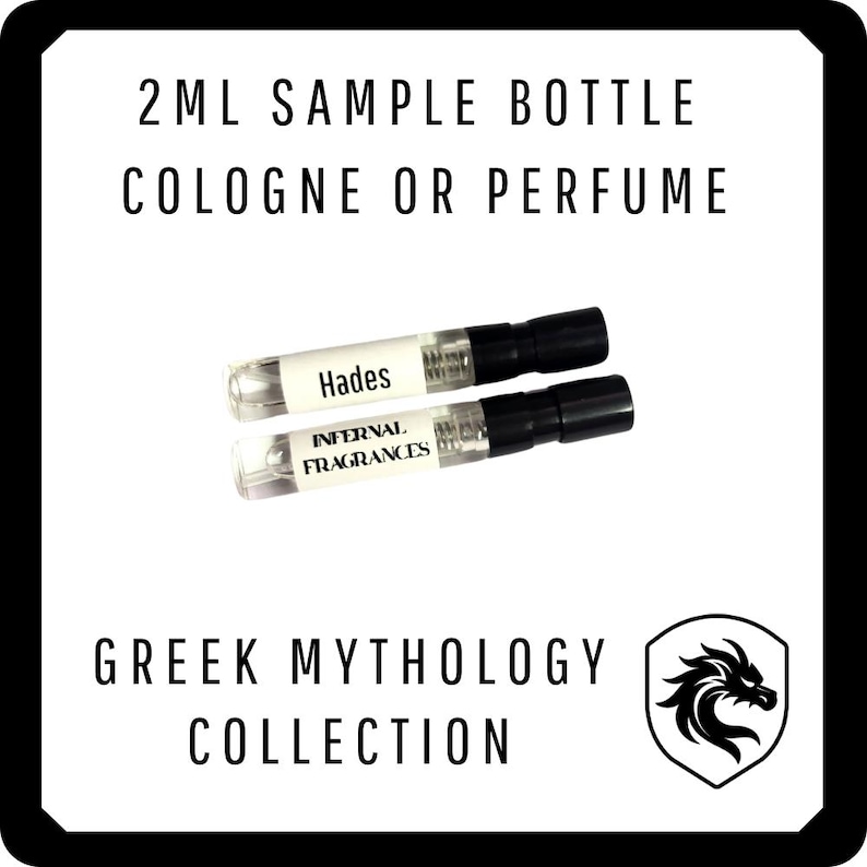 2ml Sample Bottle | Cologne and Perfume Testers | Greek Mythology Collection | Infernal Fragrances immagine 1