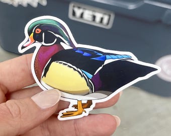 Wood Duck Vinyl Sticker 3"x2.5"