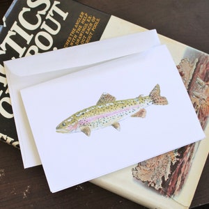 4X6 Rainbow Trout Note Card or Greeting Card