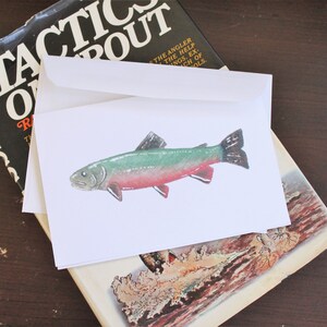 Biglietto di auguri o biglietto di auguri Aurora Trout 4x6