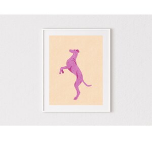 Magenta Dog Print