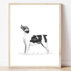 Brittany Dog in Ink Print