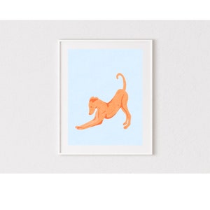 Orange Dog Print