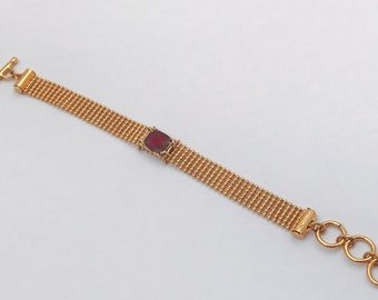 Janine Burgundy bracelet