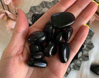 Obsidian Tumbled Stone, Meditation Crystals, Polished Pocket Stones, Metaphysical Crystals, Natural Stones, Small Crystals, Gift For Her