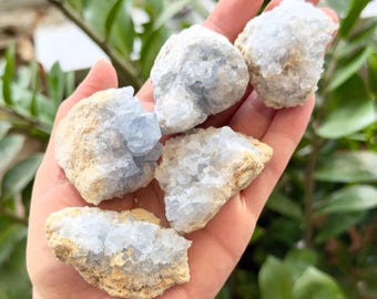 Raw Celestite Clusters, Blue Celestite Geodes, Celestite Gemstones, Natural Blue Geodes, Metaphysical Crystals, Spiritual Gift