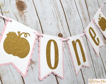 Pumpkin High Chair Banner, Little Pumpkin One Banner,  Fall 1st Birthday Decorations, Pink Halloween Banner. Explore Now!