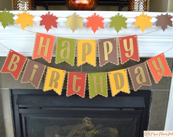 Fall Birthday Banner - Etsy