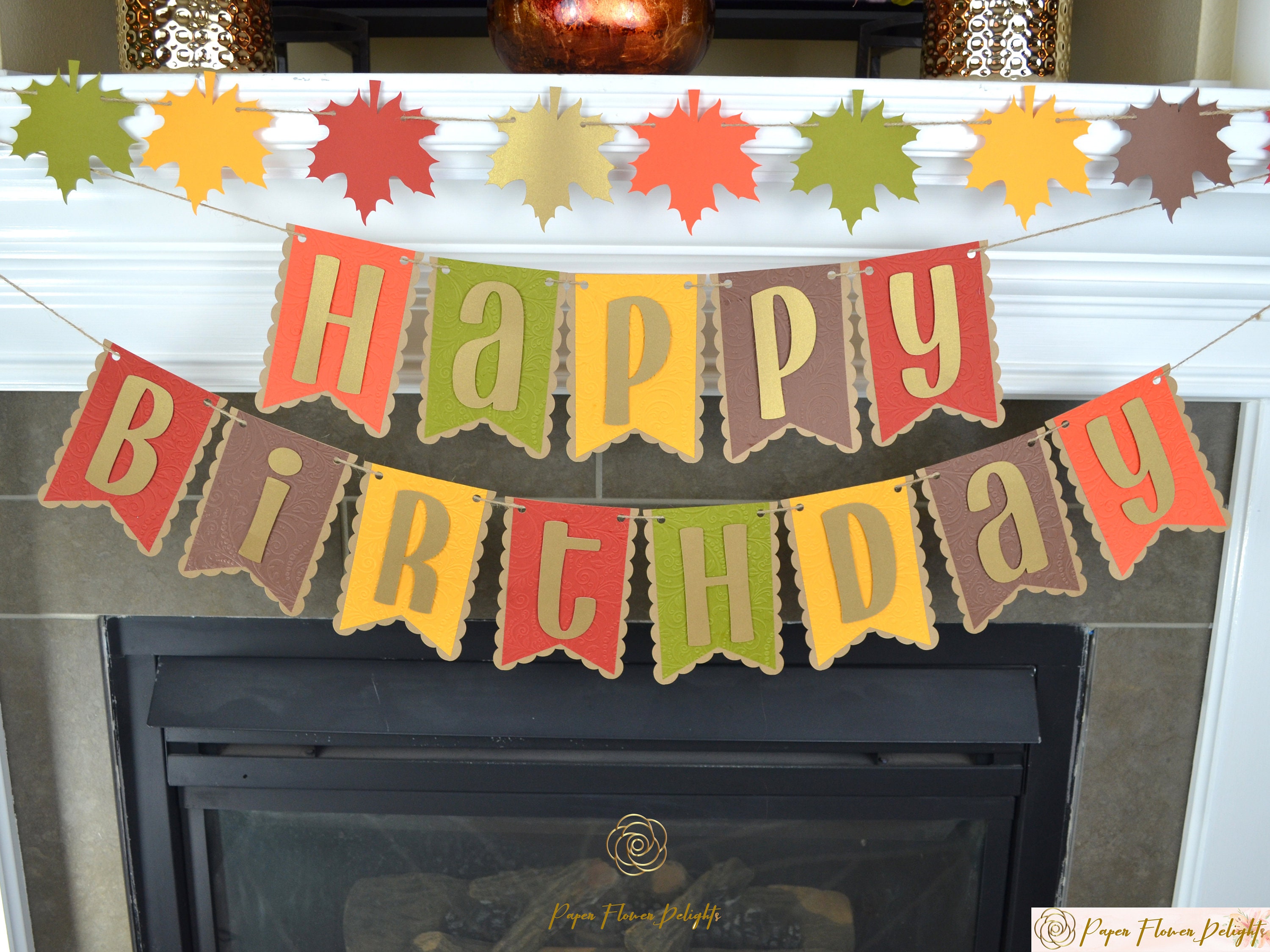 Fall Happy Birthday Banner Personalized Fall Banner | Etsy