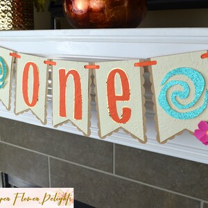 Moana High Chair Birthday Banner, Moana One Banner, Moana First Birthday,  Moana One Banner, Moana Birthday Banner.