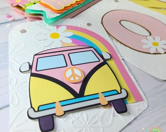 Groovy One Highchair Banner, Two Groovy Highchair Banner, Hippie One Birthday Banner, Groovy First Birthday, Retro 1st Birthday.