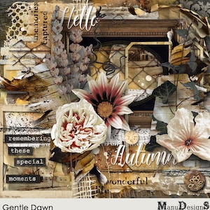 Digitale plakboekelementen en afbeeldingen, Glipart - Gentle Dawn