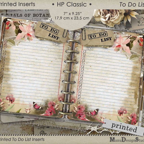 Printed To Do List Inserts, Planner Refill Pages, Happy Planner Classic