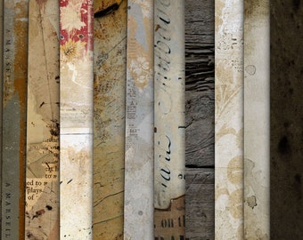 Paquete de papel digital Vintage Scrapbook, papeles de álbum de recortes, papeles imprimibles, telón de fondo, colección de papel, papeles digitales