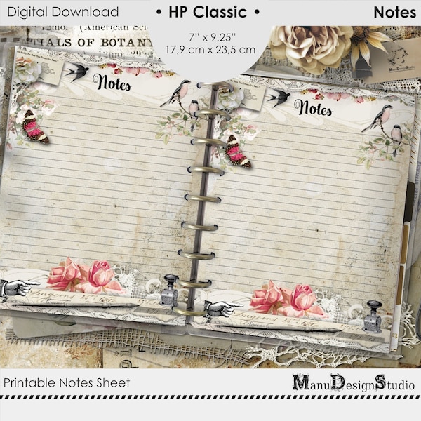 Happy Planner Classic Printable Notes Planner Pages