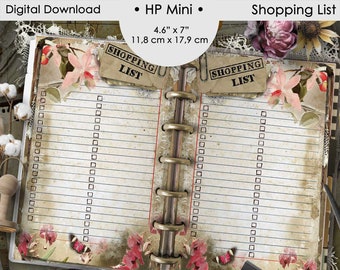 Happy Planner Mini Printable Shopping List, Grocery List
